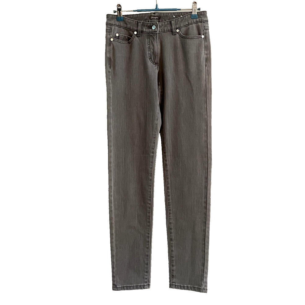 J McLaughlin Jeans Slim Fit Skinny Leg Grey Mid Rise Size 0 Pockets Stretch